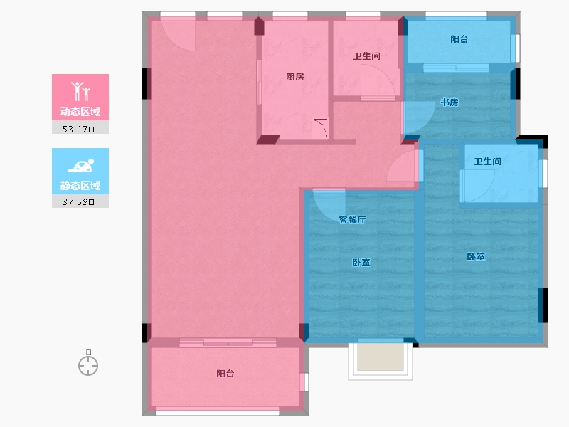 江西省-抚州市-嘉华滨江星城-81.00-户型库-动静分区