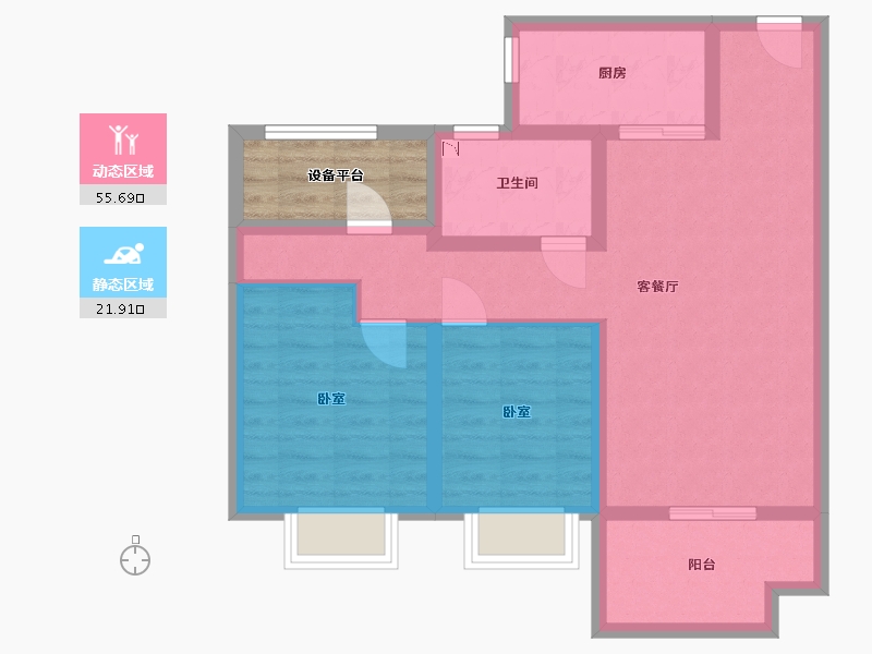 江苏省-苏州市-金科源江筑-73.01-户型库-动静分区