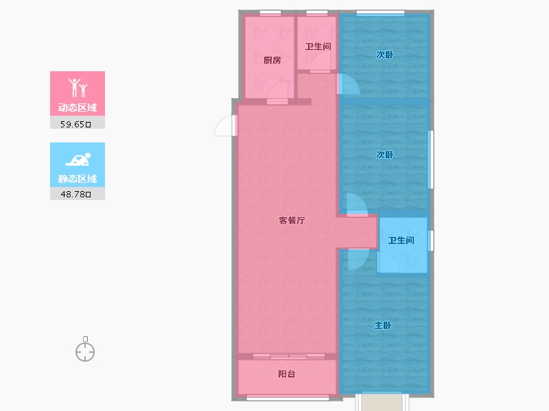 山东省-淄博市-忆江南启园-97.52-户型库-动静分区