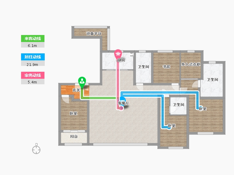 陕西省-西安市-海逸长洲-145.65-户型库-动静线