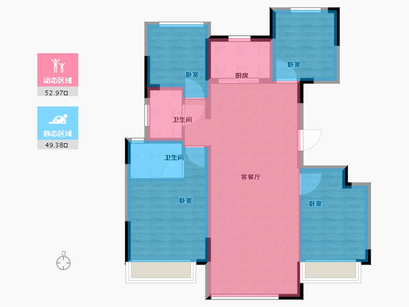 江苏省-苏州市-石榴太湖院子-92.01-户型库-动静分区