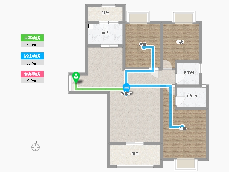 陕西省-西安市-千林世纪城-101.40-户型库-动静线