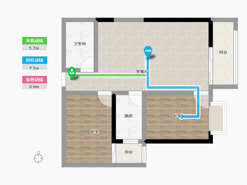 甘肃省-兰州市-恒利沃德小镇-68.12-户型库-动静线