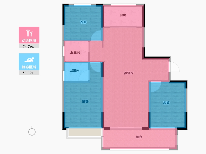 山东省-菏泽市-佳和雅园-115.01-户型库-动静分区