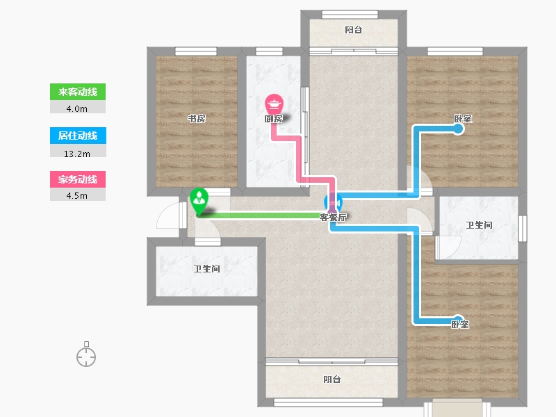 甘肃省-兰州市-兴隆和畅苑-97.02-户型库-动静线