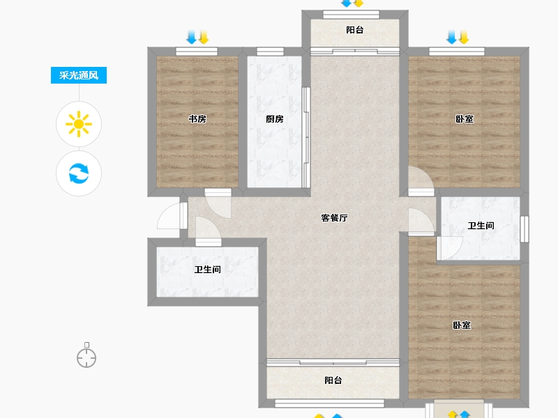 甘肃省-兰州市-兴隆和畅苑-97.02-户型库-采光通风