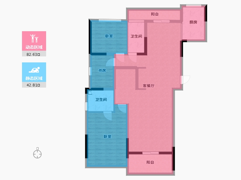 江苏省-苏州市-华发公园首府-111.69-户型库-动静分区