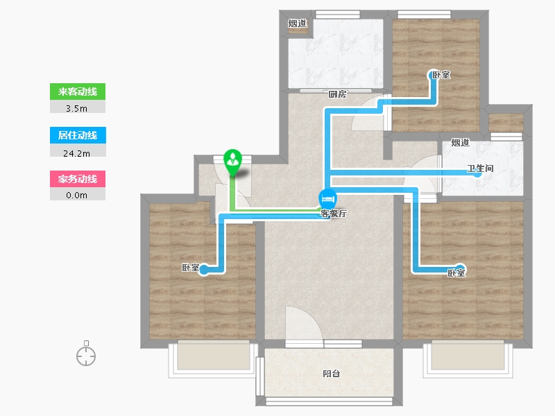 江苏省-苏州市-中锐弘阳·星唐府-77.00-户型库-动静线