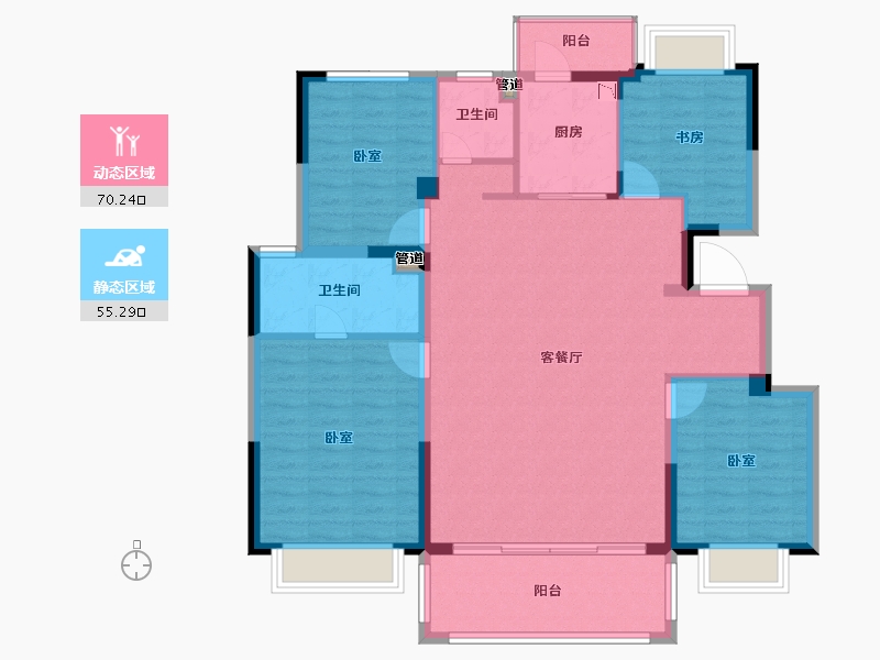 江苏省-无锡市-路劲梅都府-114.00-户型库-动静分区