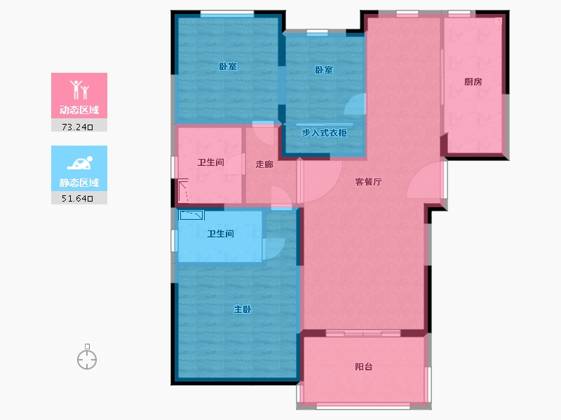 江苏省-无锡市-锡北星邻里国际花园-112.00-户型库-动静分区