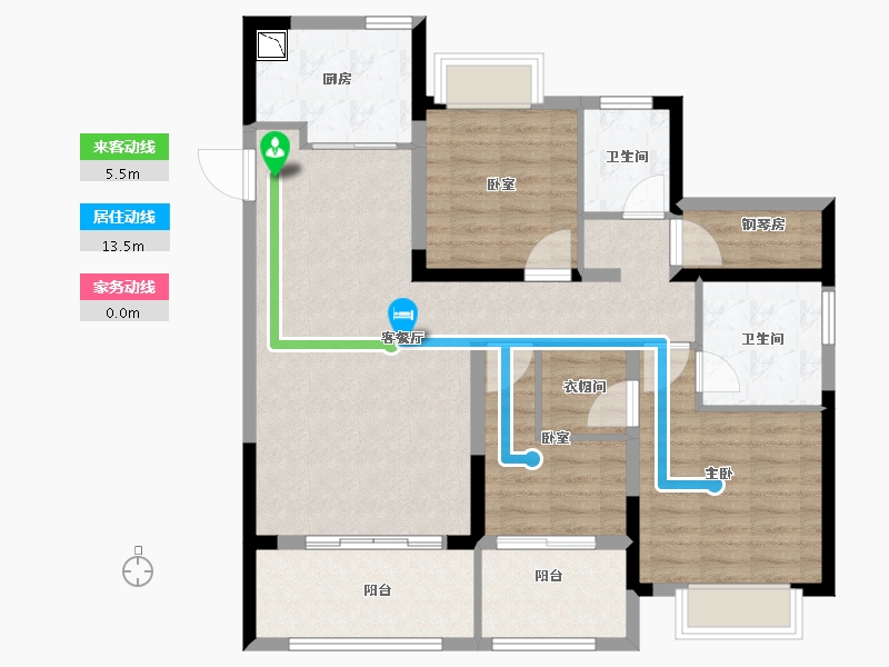 江苏省-南京市-融侨观澜-98.71-户型库-动静线