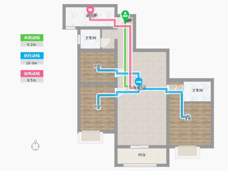 陕西省-西安市-林河世家-84.18-户型库-动静线