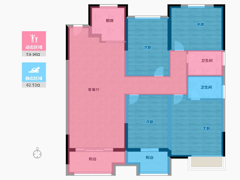 江苏省-徐州市-上水璞园-109.99-户型库-动静分区