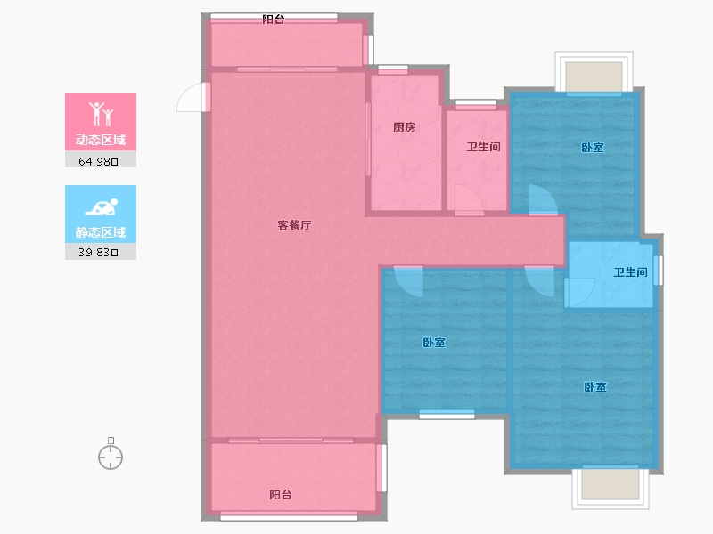 江西省-抚州市-鸿浩御泷湾-96.00-户型库-动静分区