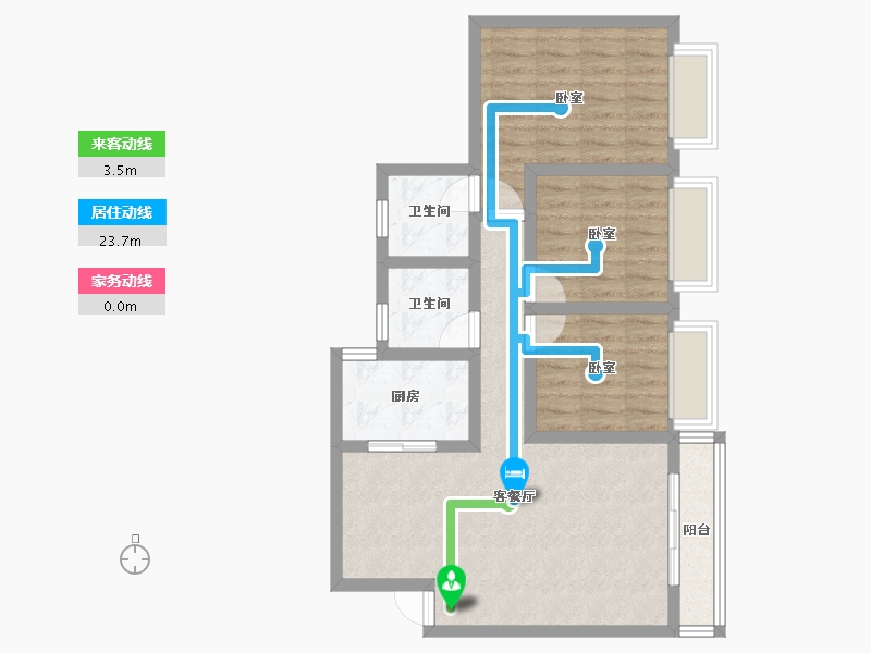 甘肃省-天水市-东方尊裕-74.30-户型库-动静线