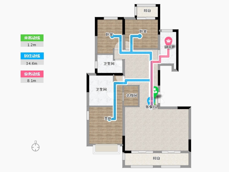 陕西省-西安市-天地源大都会-129.84-户型库-动静线