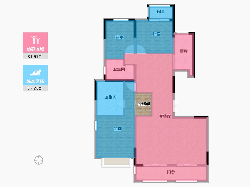 陕西省-西安市-天地源大都会-129.84-户型库-动静分区