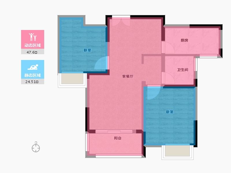 江苏省-南京市-君兰苑-63.95-户型库-动静分区