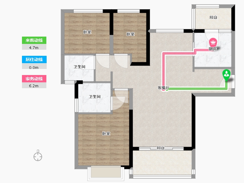 甘肃省-兰州市-兰州恒大御景天下-101.79-户型库-动静线