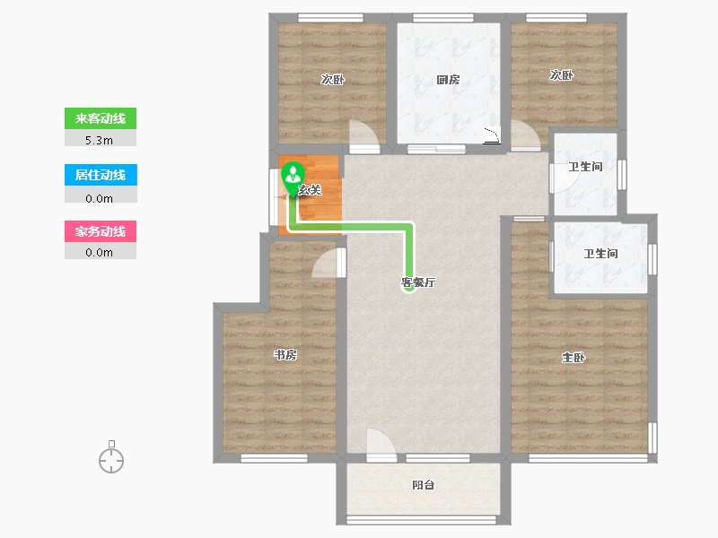 黑龙江省-哈尔滨市-华润置地·崑崙御-107.71-户型库-动静线