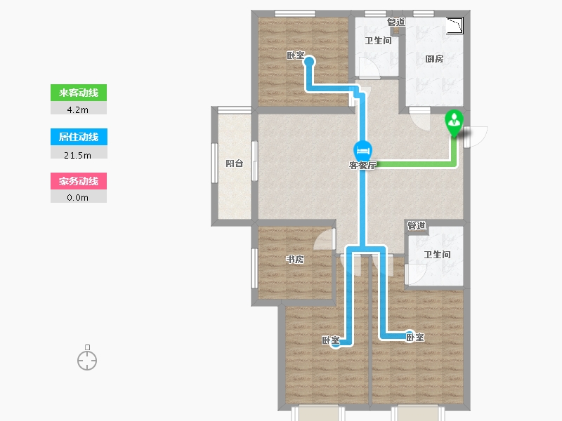 山西省-太原市-兴业西部新区-105.85-户型库-动静线