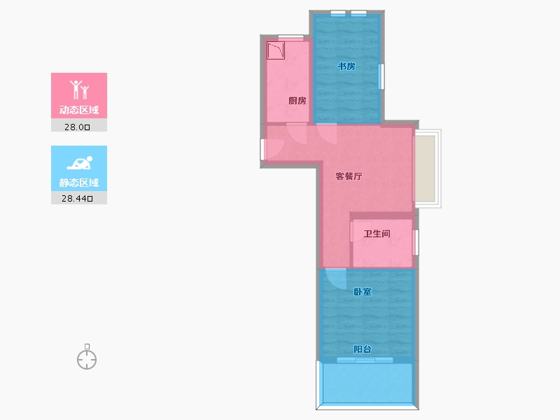 江苏省-苏州市-太湖相王府·橘郡-49.16-户型库-动静分区