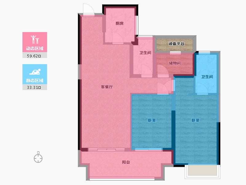 江苏省-苏州市-张家港公馆1790-85.00-户型库-动静分区