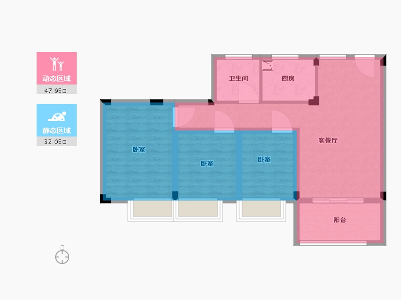 江西省-抚州市-嘉华滨江星城-70.60-户型库-动静分区