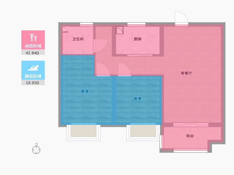 甘肃省-兰州市-兰州万达城-55.23-户型库-动静分区