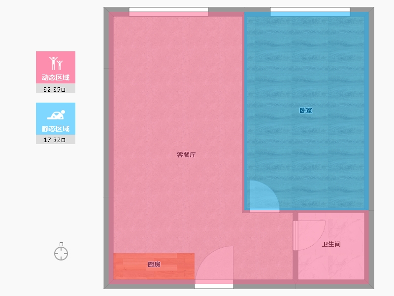 云南省-楚雄彝族自治州-泷淇·泷湖-45.58-户型库-动静分区