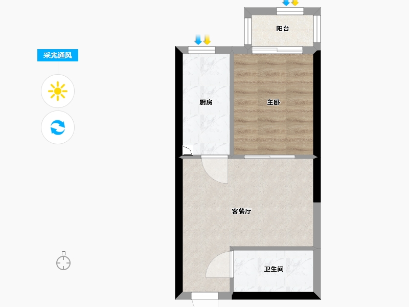 陕西省-西安市-林河世家-37.88-户型库-采光通风