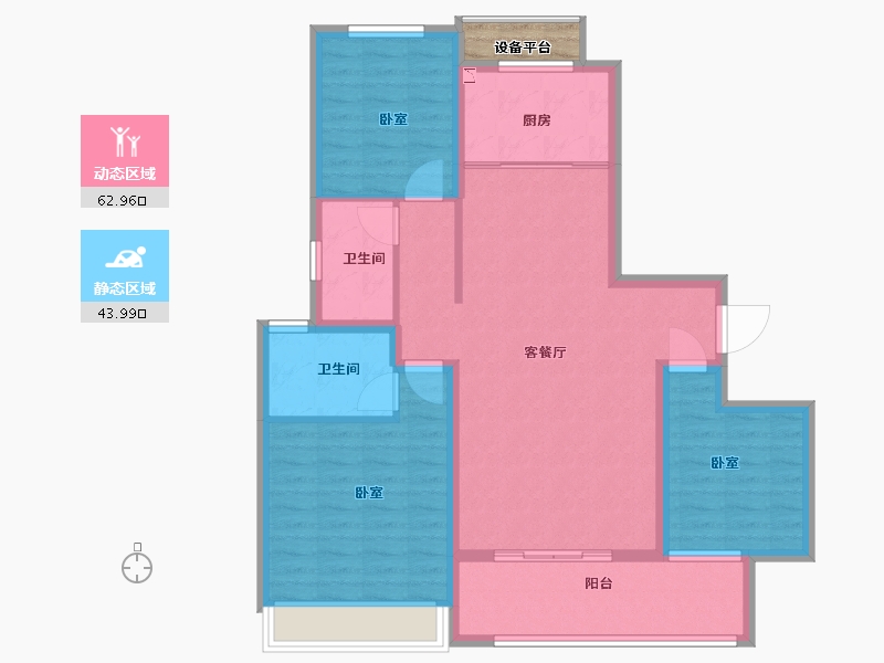 江苏省-徐州市-中海·铂悦府-98.00-户型库-动静分区