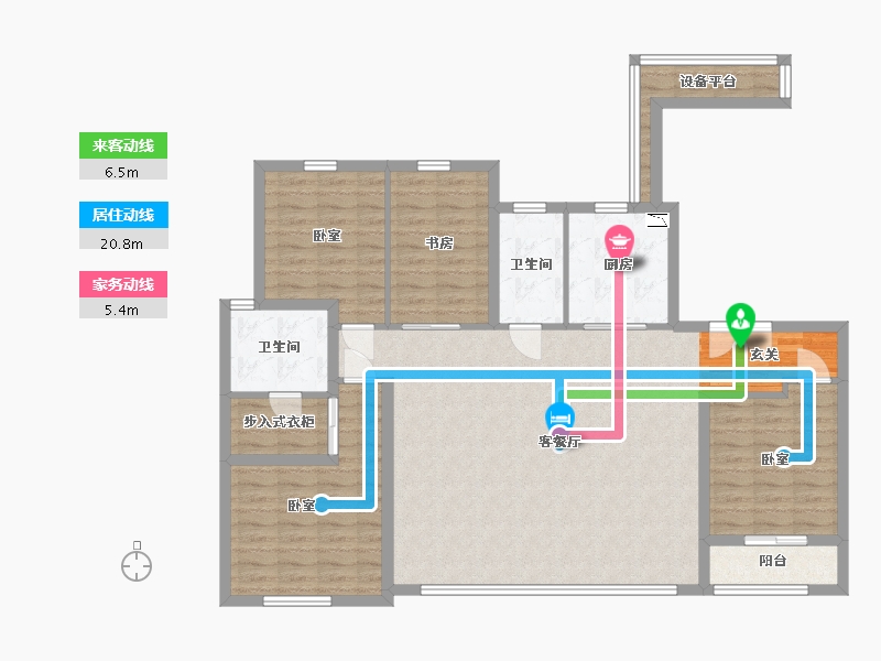 陕西省-西安市-海逸长洲-120.68-户型库-动静线