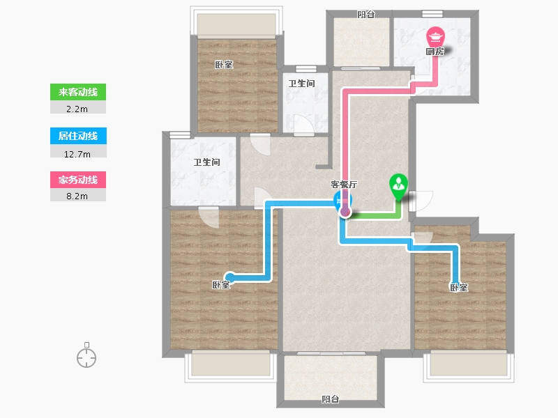 江苏省-苏州市-金辉尊域雅苑-100.00-户型库-动静线