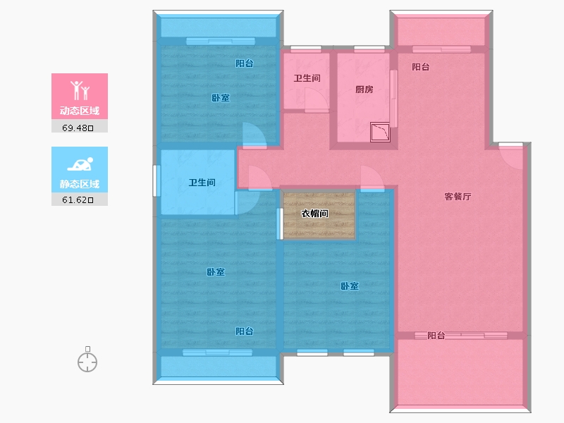 江苏省-苏州市-太湖相王府·橘郡-120.44-户型库-动静分区