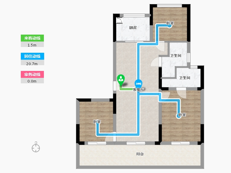 江苏省-苏州市-旭辉·和庭-88.00-户型库-动静线