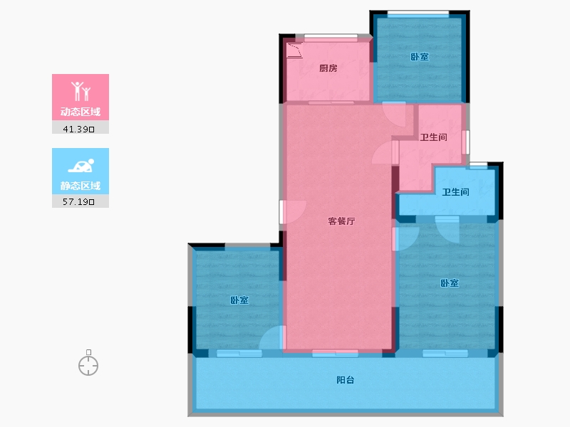 江苏省-苏州市-旭辉·和庭-88.00-户型库-动静分区