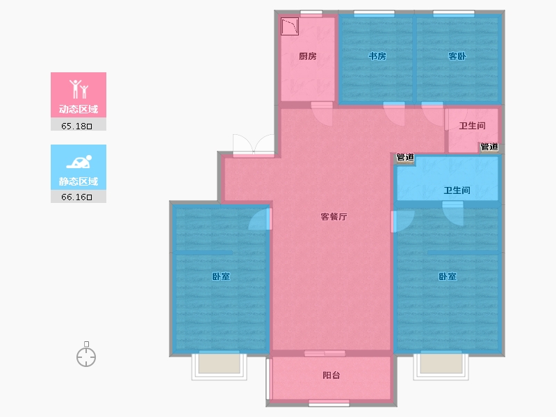 山西省-太原市-兴业西部新区-117.67-户型库-动静分区