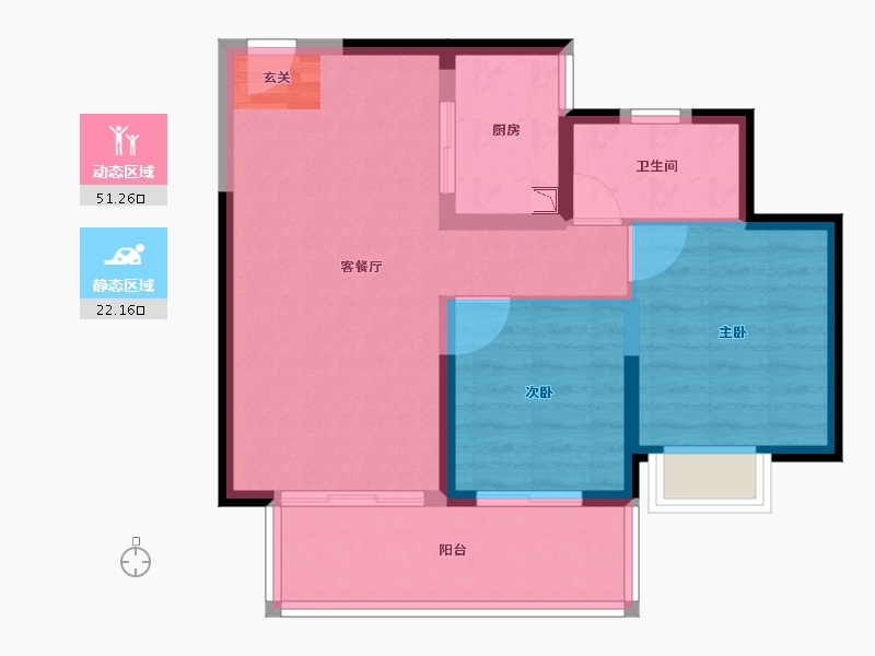 云南省-昆明市-七彩云南古滇名城-65.59-户型库-动静分区