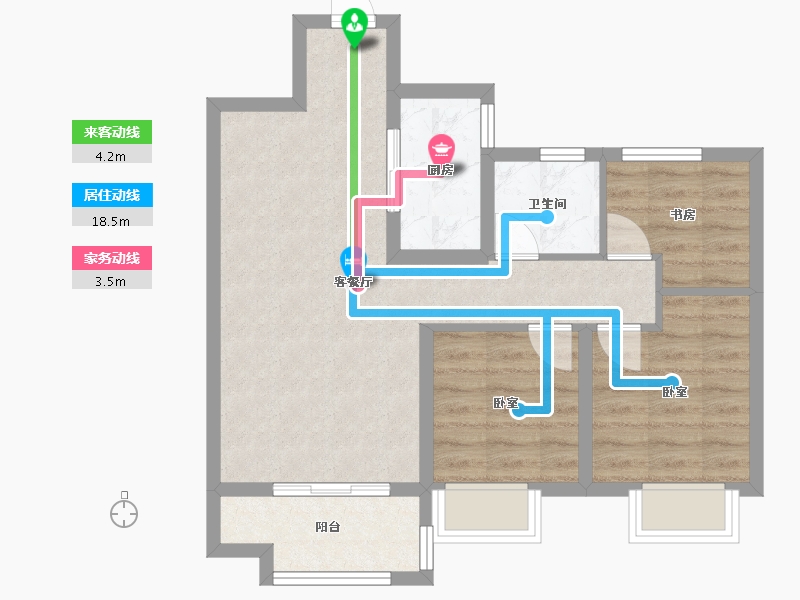 甘肃省-兰州市-兰州万达城-64.03-户型库-动静线