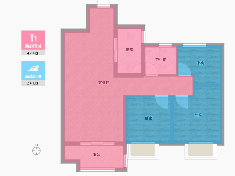 甘肃省-兰州市-兰州万达城-64.03-户型库-动静分区