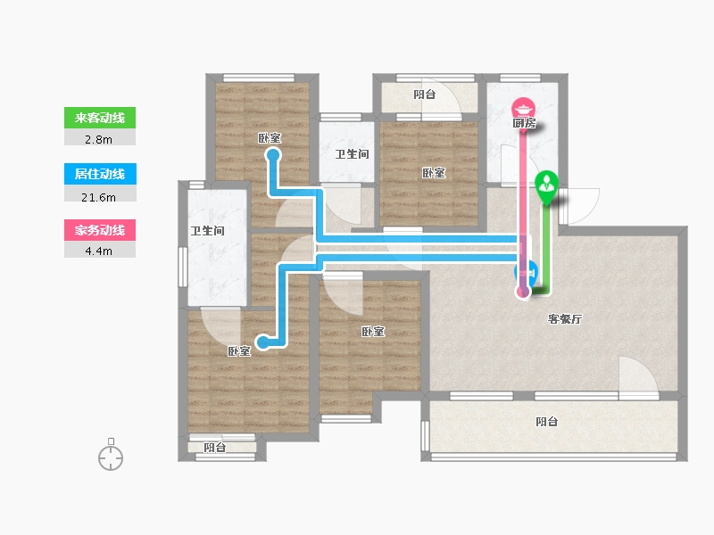 江苏省-苏州市-中锐弘阳·星唐府-110.00-户型库-动静线