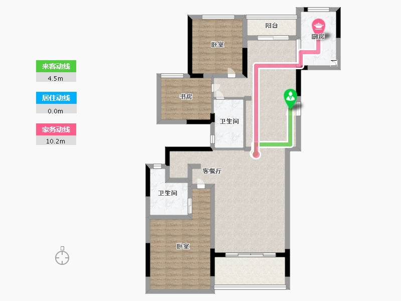 江苏省-苏州市-华发公园首府-106.88-户型库-动静线