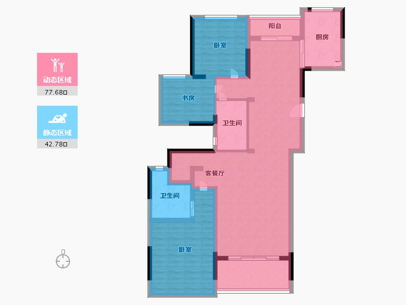 江苏省-苏州市-华发公园首府-106.88-户型库-动静分区