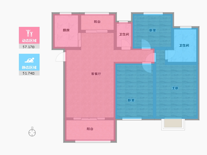 江西省-抚州市-荣安才子府-96.48-户型库-动静分区