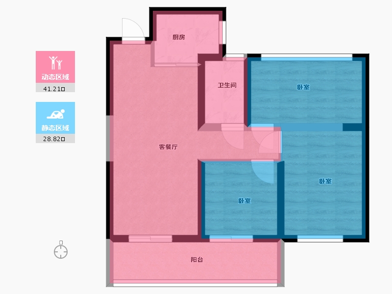 云南省-西双版纳傣族自治州-榕林时光-61.45-户型库-动静分区