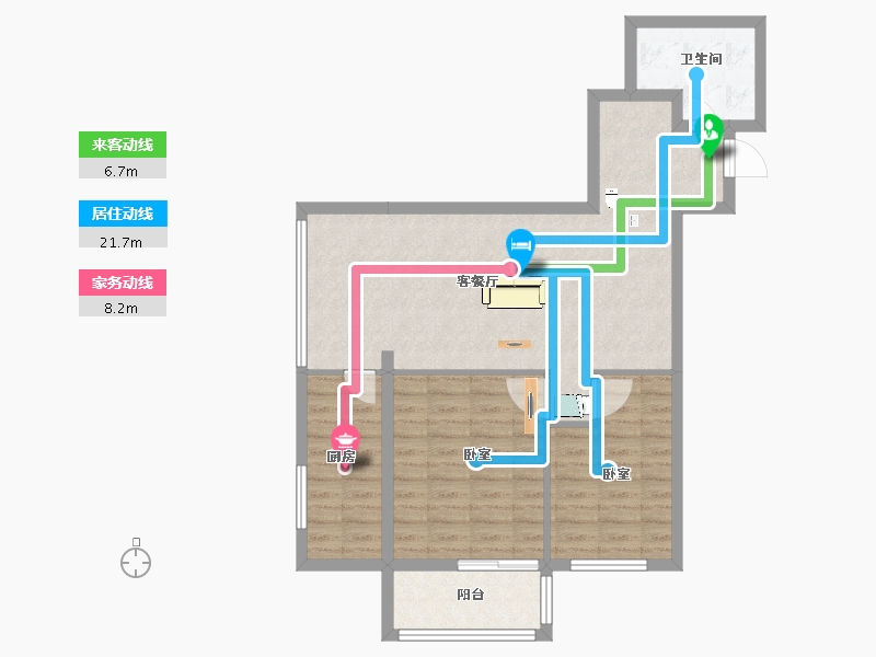 甘肃省-兰州市-华富瑞士名居-79.30-户型库-动静线