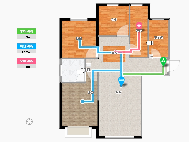 甘肃省-兰州市-津华格林兰-99.50-户型库-动静线