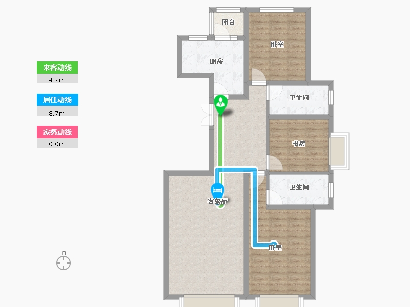 甘肃省-兰州市-中广宜景湾郡城-95.45-户型库-动静线