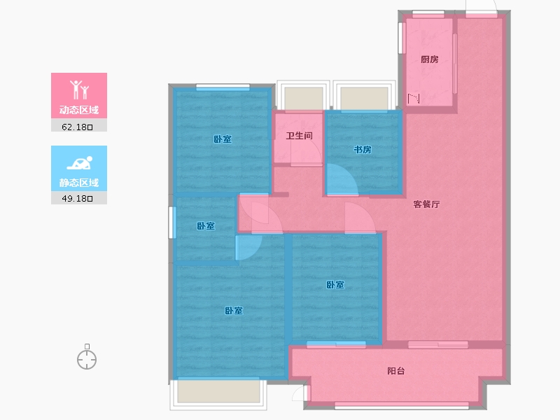 安徽省-宿州市-香格里拉未来家-99.96-户型库-动静分区